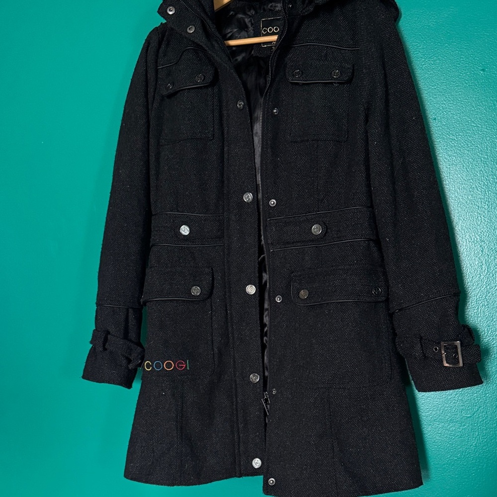 🖤🌈❄️COOGI Women's Black Utility Jacket with Hood